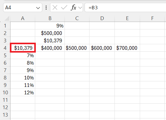 Excel Data Table Analysis