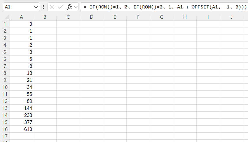 Fibonacci Sequence Formula