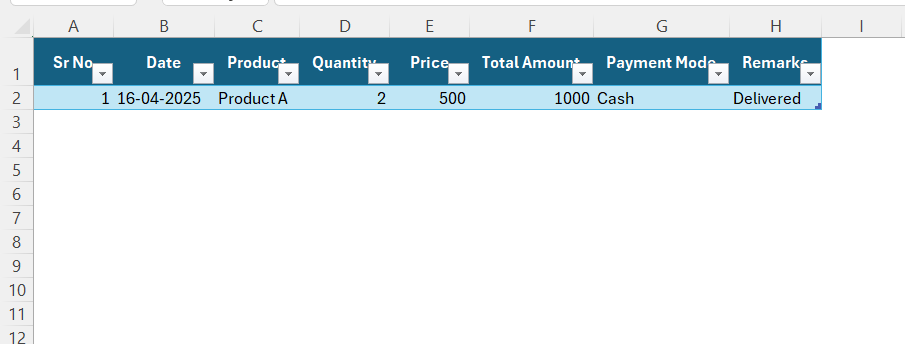 Data Entry Form