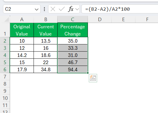 Percent Change Calculator