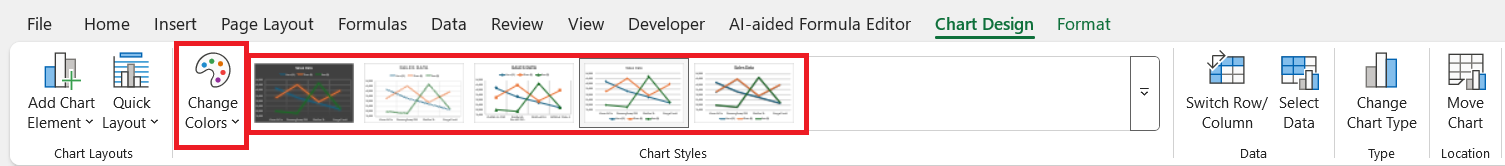 Data Series in Excel Chart
