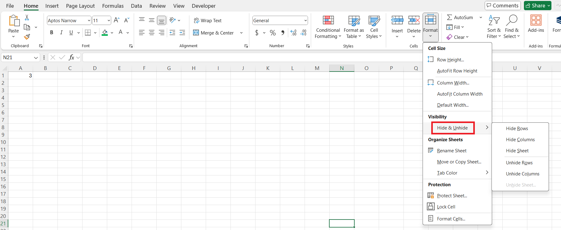 Master Worksheet in Excel