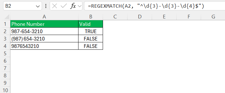 Regex Match in Excel