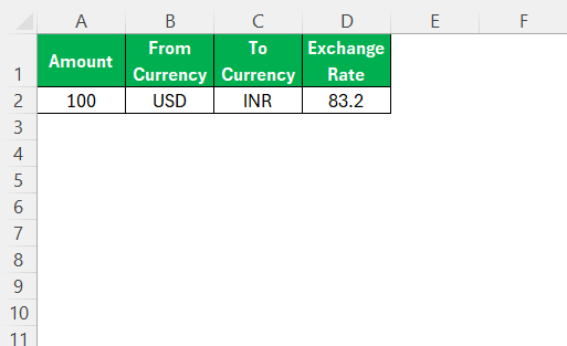 Excel Currency Converter