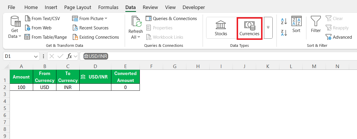 Excel Currency Converter
