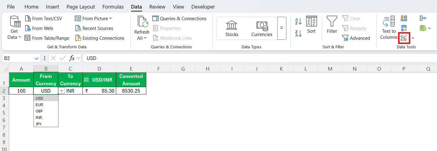 Excel Currency Converter