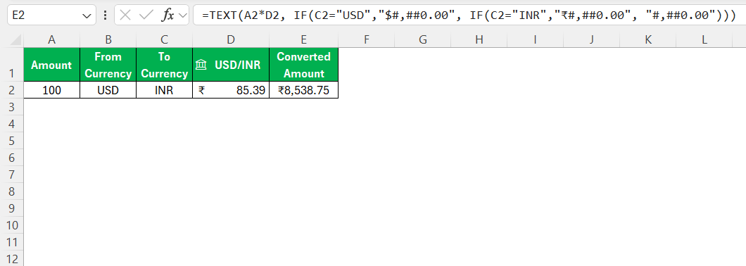 Excel Currency Converter