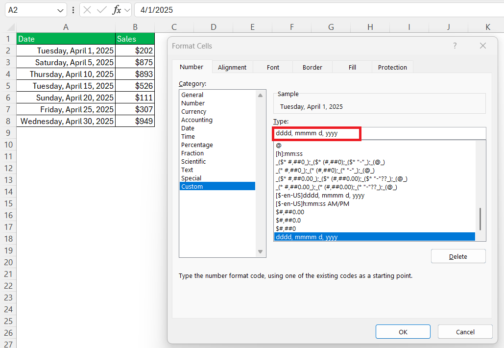 Date Time Formatting