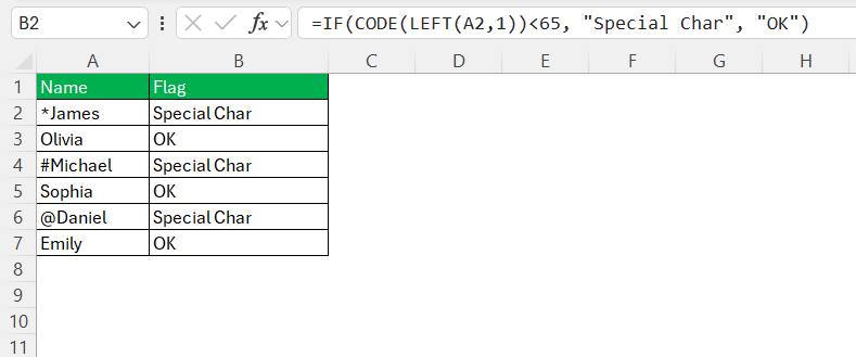 ASCII Characters in Excel