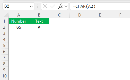 ASCII Characters in Excel