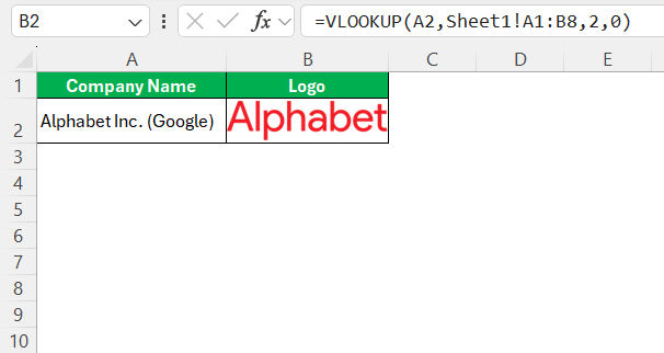 Excel Image Lookup