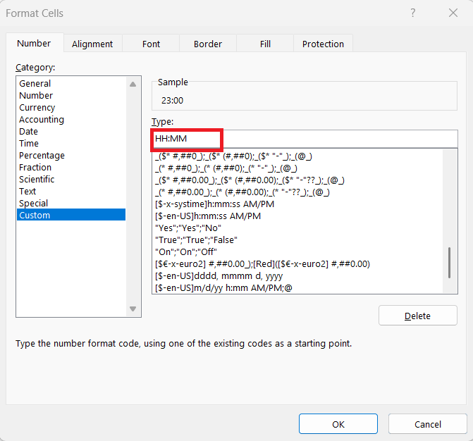Convert Time to Military in Excel