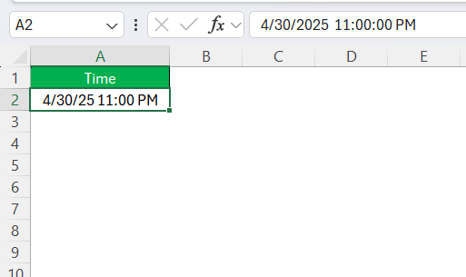 Convert Time to Military in Excel