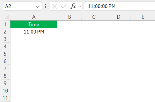 Convert Time to Military in Excel