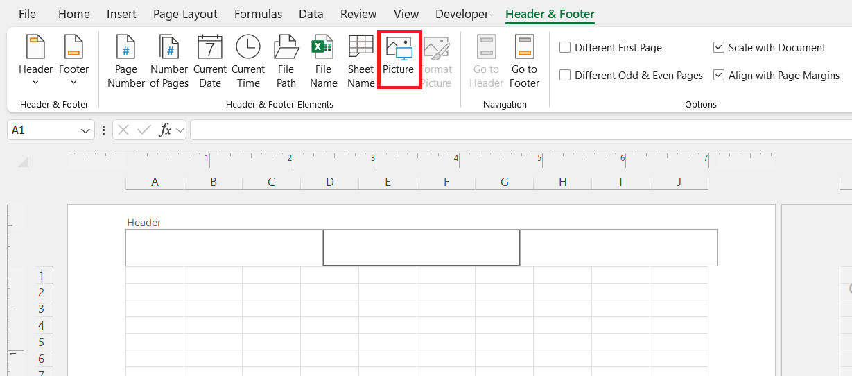 Excel Image Size