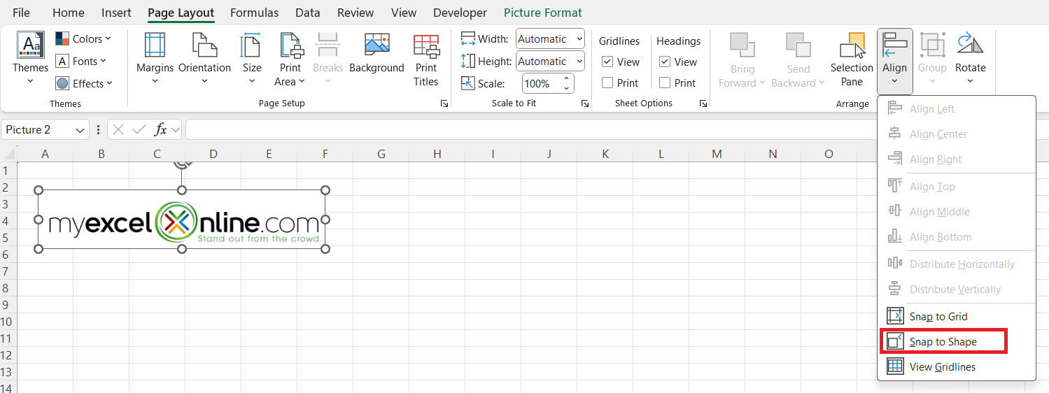 Excel Image Size