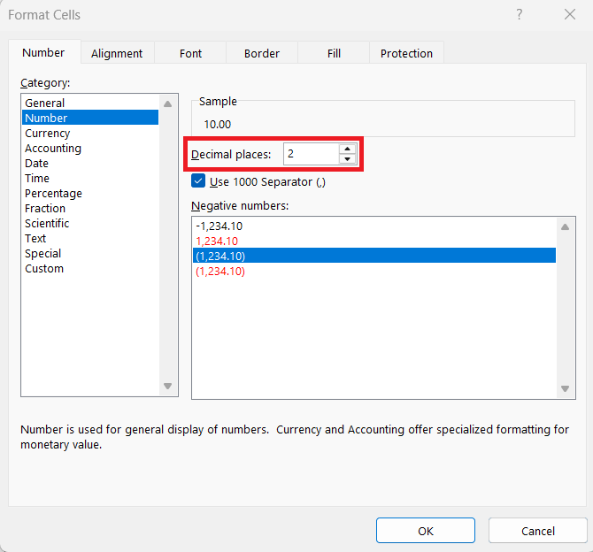 Kilobytes to Gigabytes in Excel