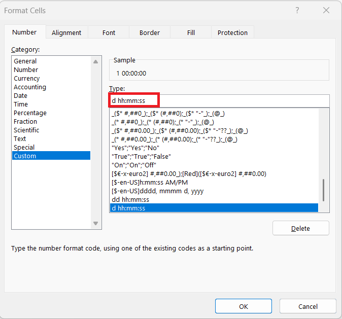Seconds to Days in Excel