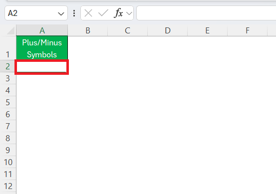 Plus or Minus Symbols