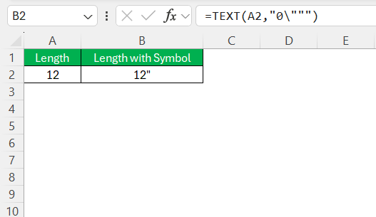 Inch Symbol