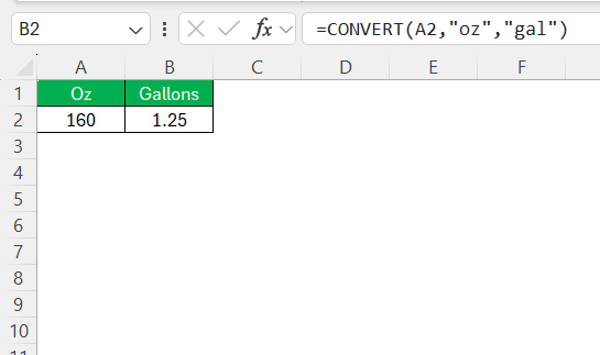 Ounces to Gallons