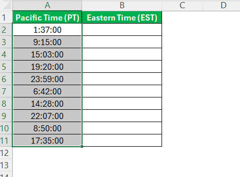 Pacific Time to EST