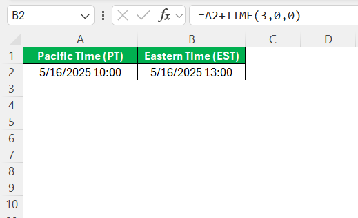 Pacific Time to EST