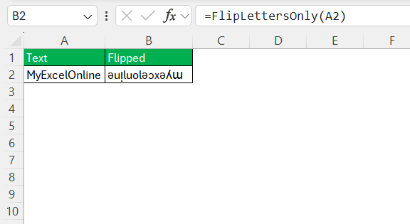 Upside Down Text