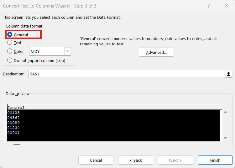 Remove Leading Zeros in Excel