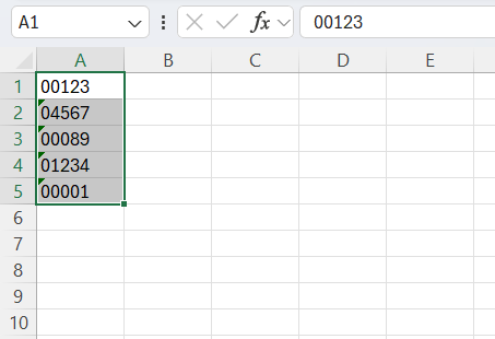 Remove Leading Zeros in Excel