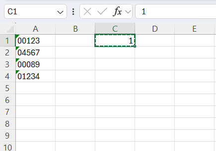 Remove Leading Zeros in Excel