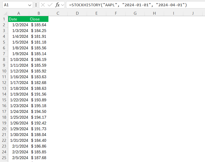 Yahoo Stock Quotes