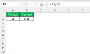How to Convert Minutes to Decimal in Excel | MyExcelOnline