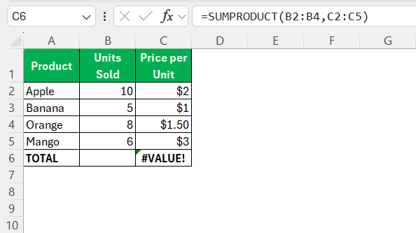Formula to add Total Quantity
