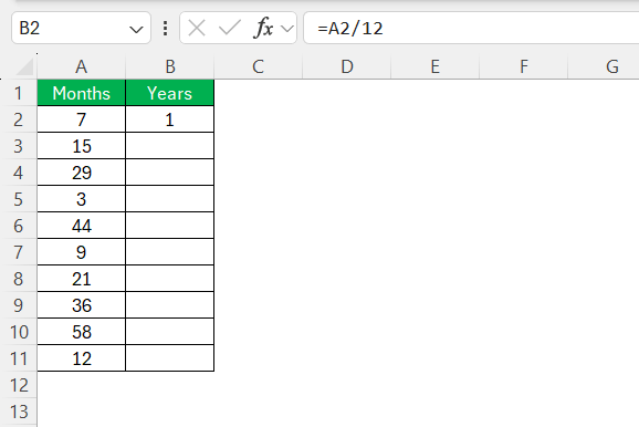 Months to Years