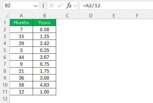 Months to Years