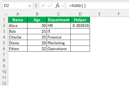 Random Order Generator