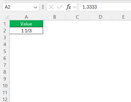 1.33333 as a Fraction