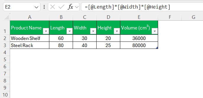 Product Dimension