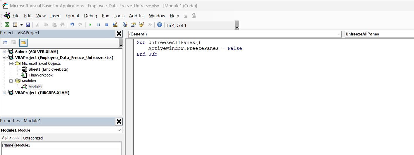How to Unfreeze Panes in Excel