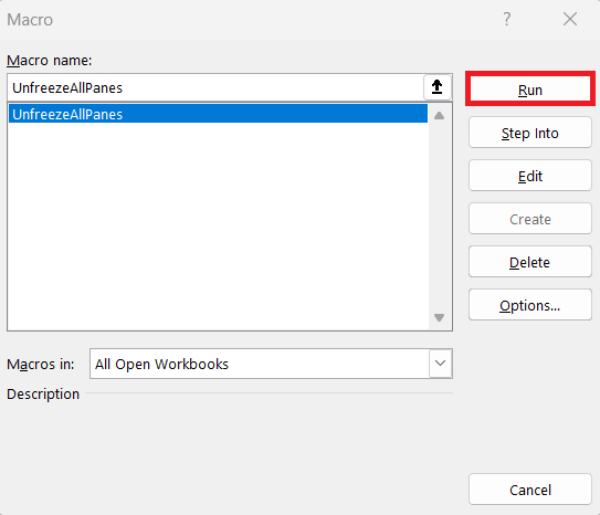 How to Unfreeze Panes in Excel