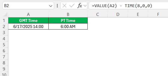 GMT to PT