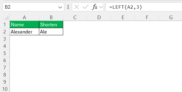 Shorten Length of Word