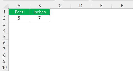5'7 Feet to Inches