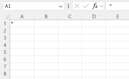 Font Symbols in Excel