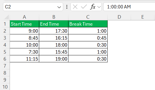 Calculate Hours and Minutes Worked