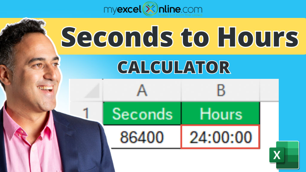 86400 Seconds to Hours in Excel