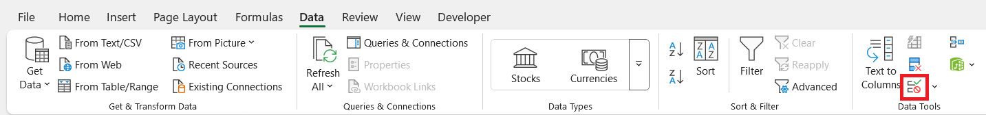 Negatively Skewed Distribution in Excel