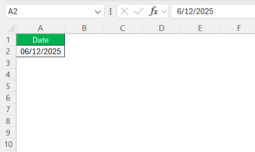 MM/DD/YYYY Format in Excel