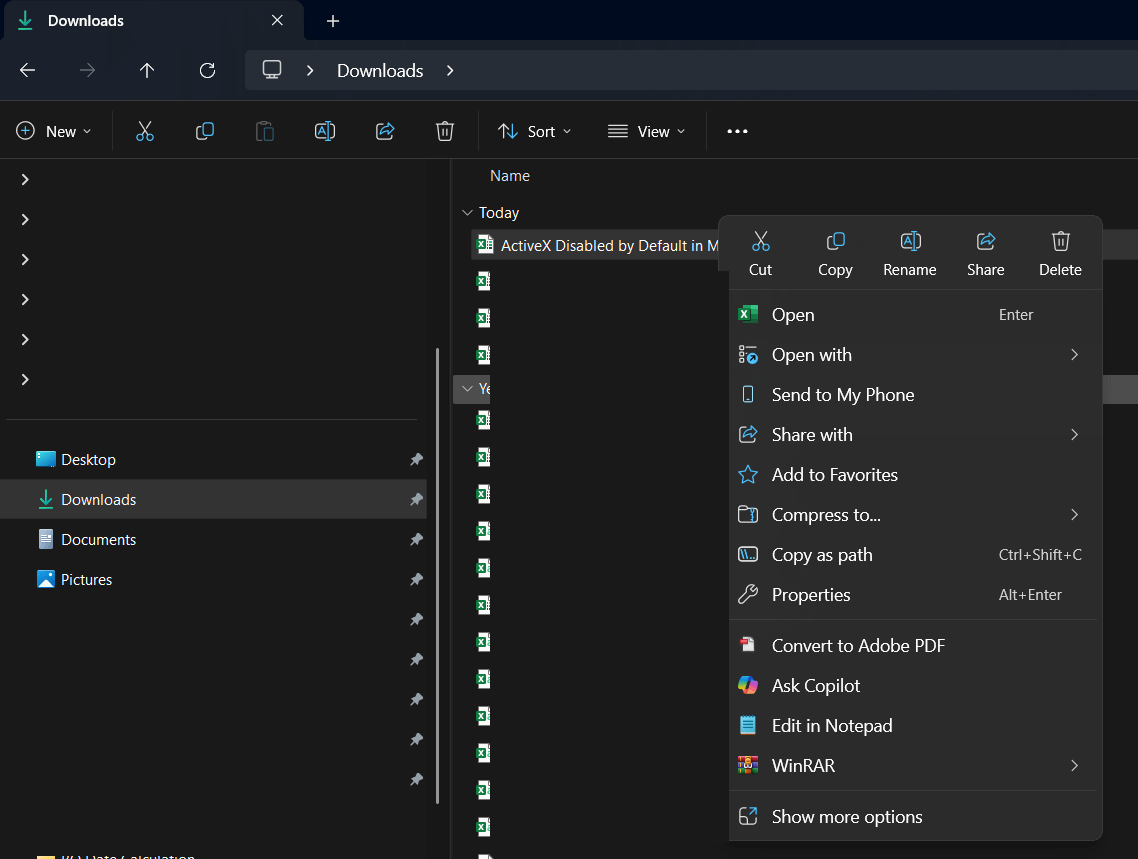 ActiveX Disabled
